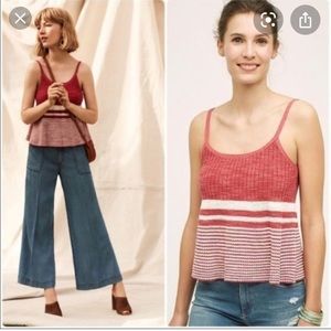 Anthropologie Stripped Knit Tank